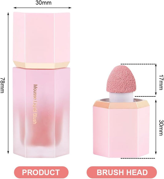 3 Pcs Liquid Blush for Cheeks, Cream Liquid Blush Stick With Fine Glitter.