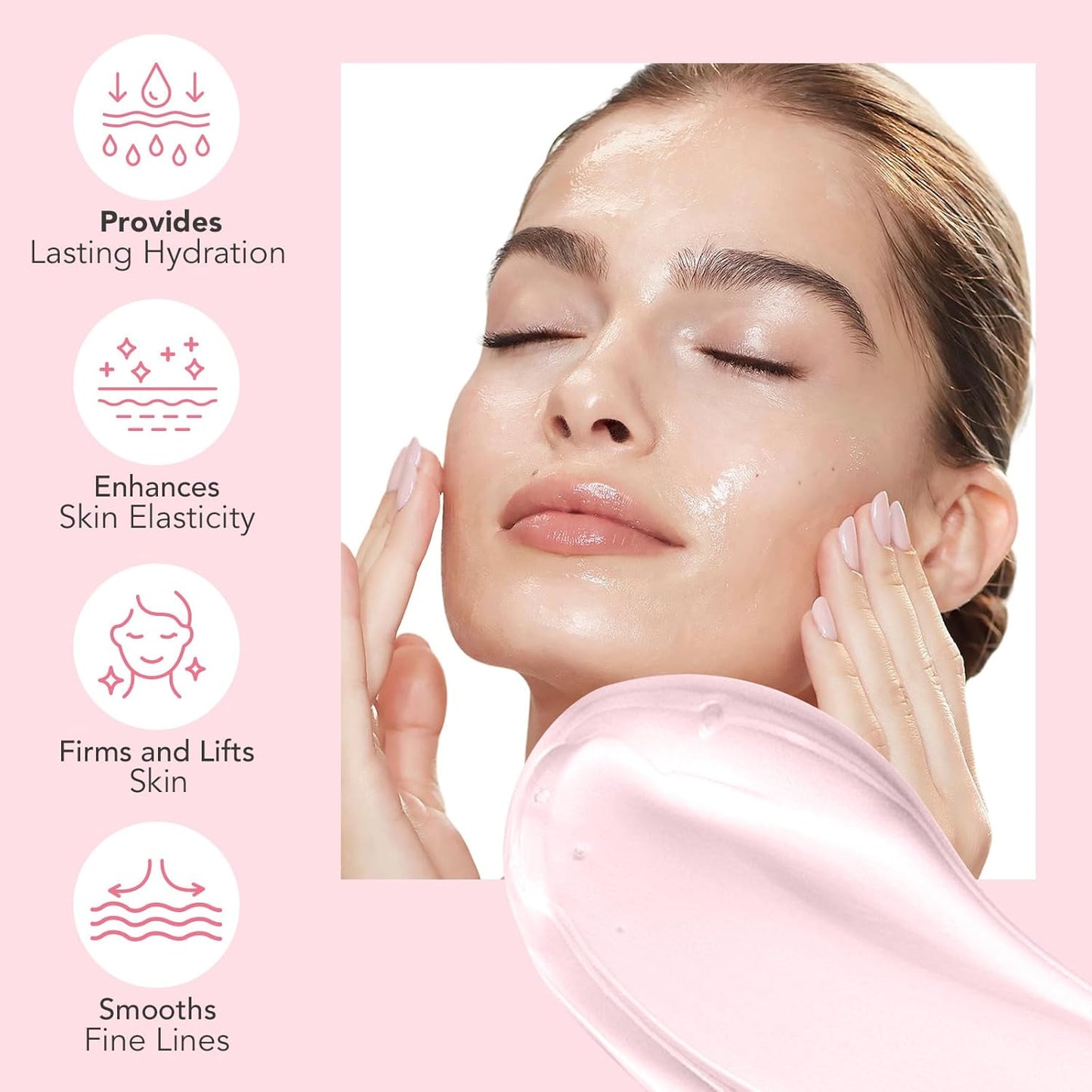 Collagen Night Wrapping Mask, Collagen Face Mask Overnight Peel-Off 75ml / 2.53 fl. Oz (Brush Included).