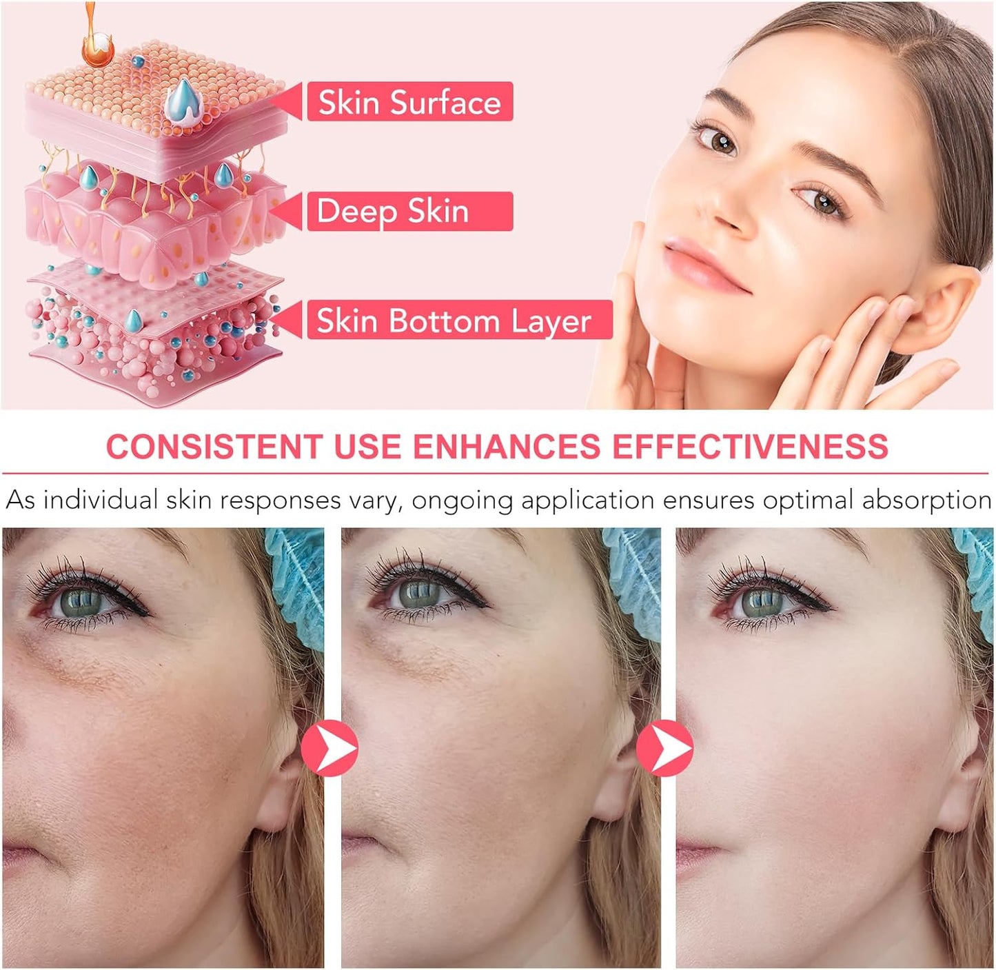 Bio Collagen Face Mask - 4 Pack Deep Collagen Overnight Face Mask Anti Wrinkle Lifting for Skin Care.
