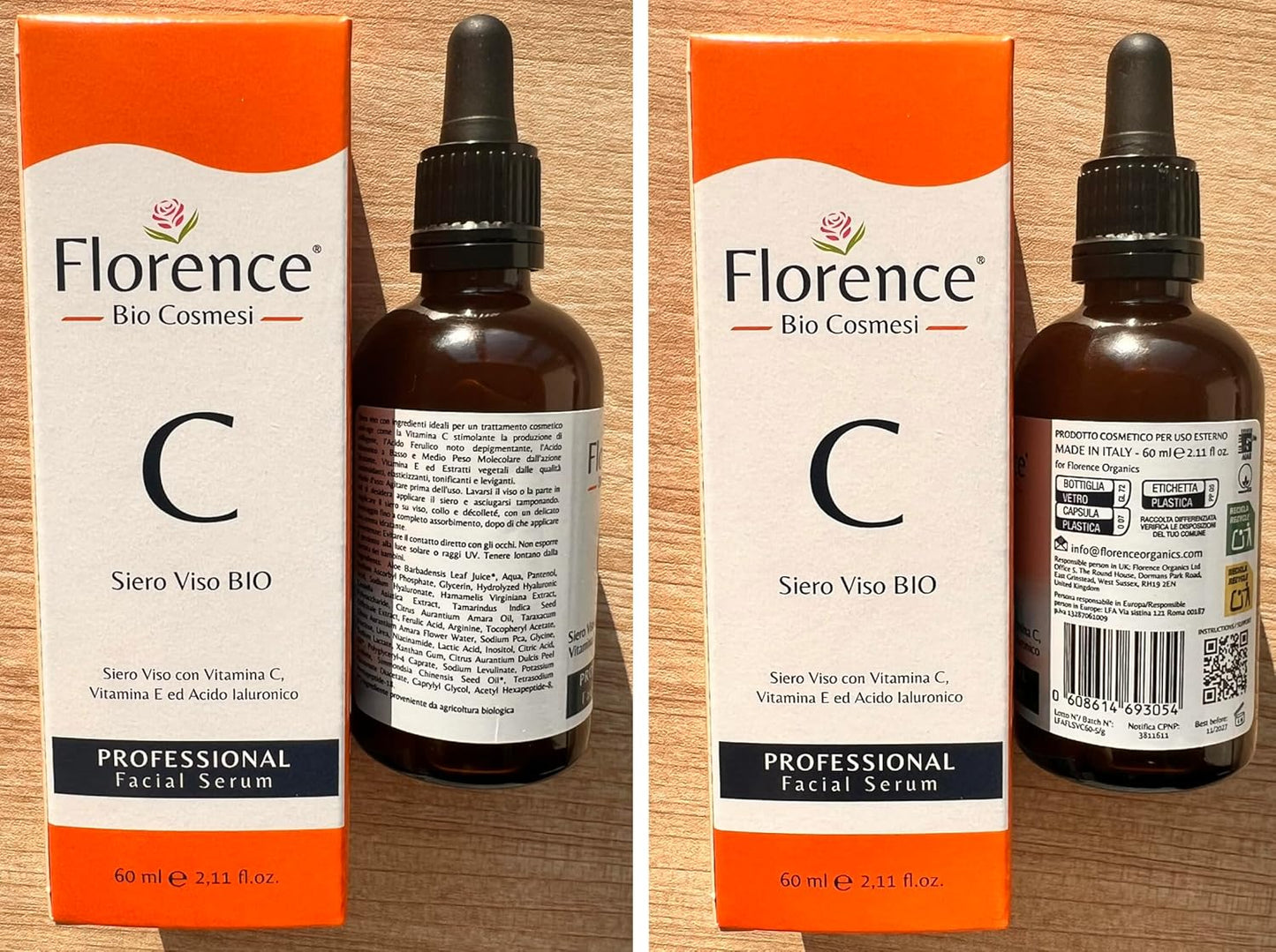 Big 2.11oz. Organic Vitamin C Serum for Face with Hyaluronic Acid & Niacinamide.