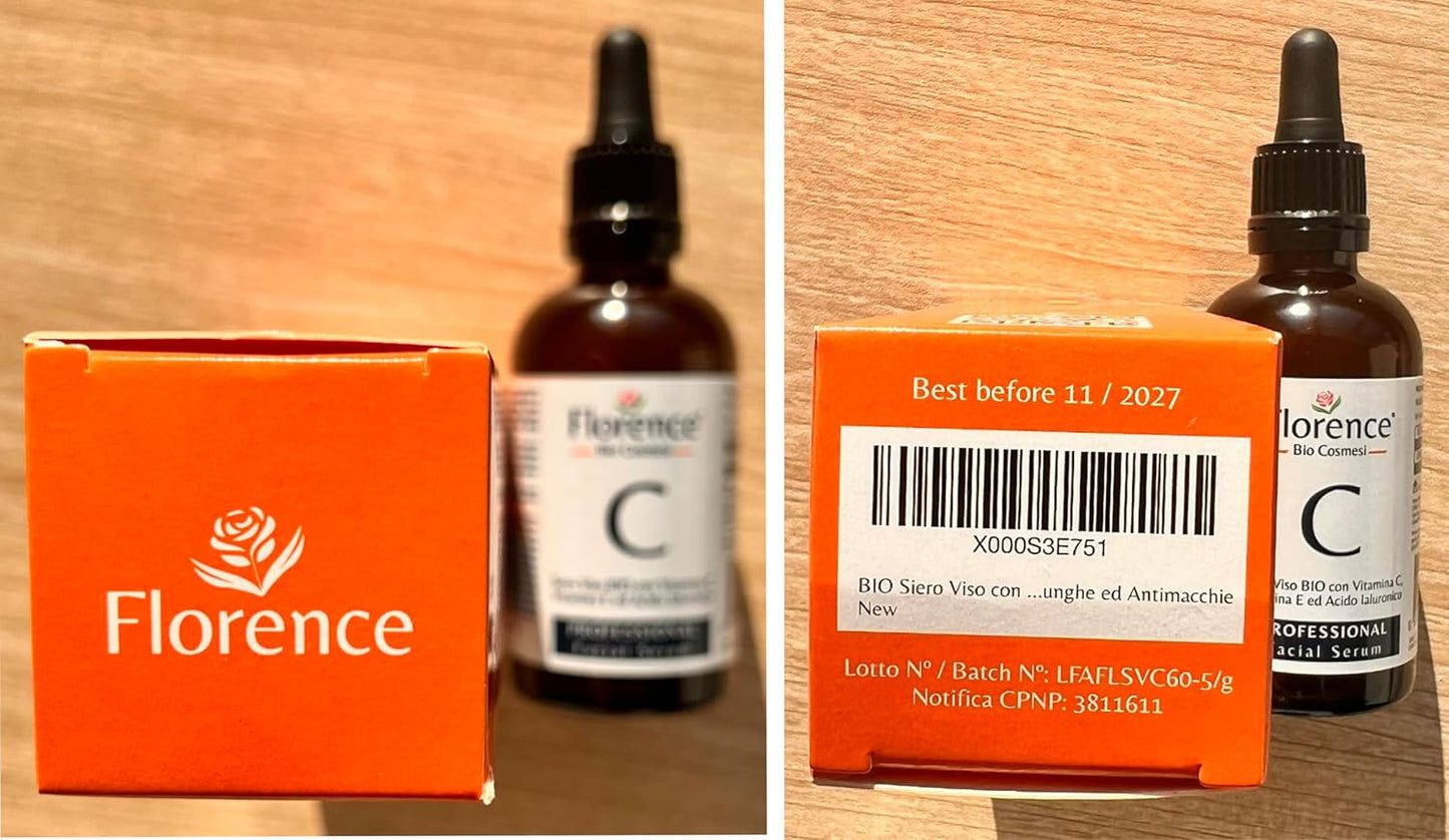 Big 2.11oz. Organic Vitamin C Serum for Face with Hyaluronic Acid & Niacinamide.