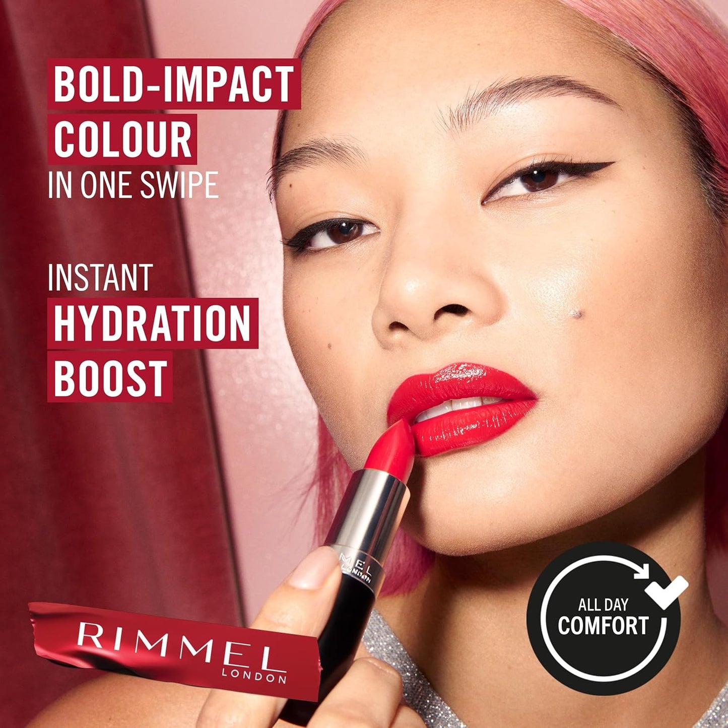 Rimmel Lasting Finish Lipstick 006 Pink Blush, Creamy Satin Finish, Long Lasting.