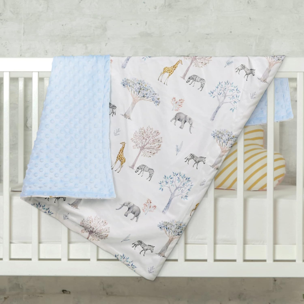 Kids Baby Blanket Newborn Gifts, Soft Plush Blankets with Dotted Backing, Fleece Fabric Essentials for Unisex, Toddlers, Boys Girls 75x100cm