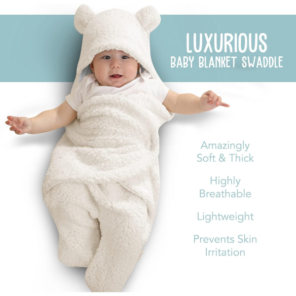 Baby Swaddle Blanket | Ultra-Soft Plush Essential for Infants 0-6 Months Newborn Registry and Toddler Boy Accessories