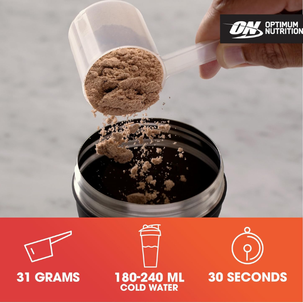 Optimum Nutrition Gold Standard 100% Whey Muscle Building and Recovery Protein Powder With Naturally Occurring Glutamine and BCAA Amino Acids, Extreme Milk Chocolate Flavour, 28 Servings, 896 g
