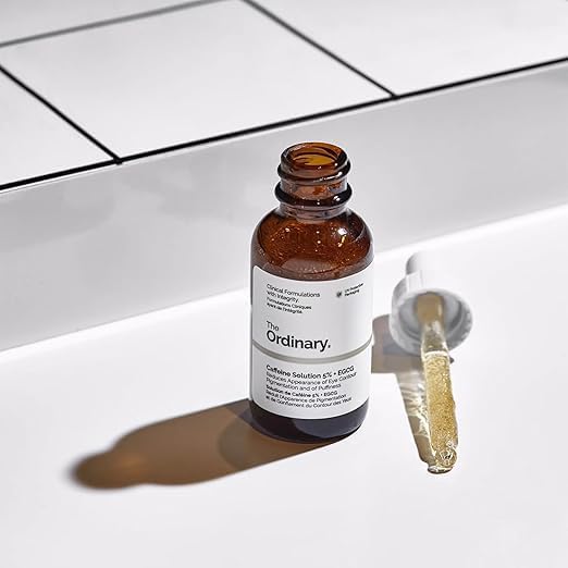 The Ordinary Caffeine Solution 5% + EGCG, Depuffing Eye Serum for Dark Circles and Tired Eyes, 30ml