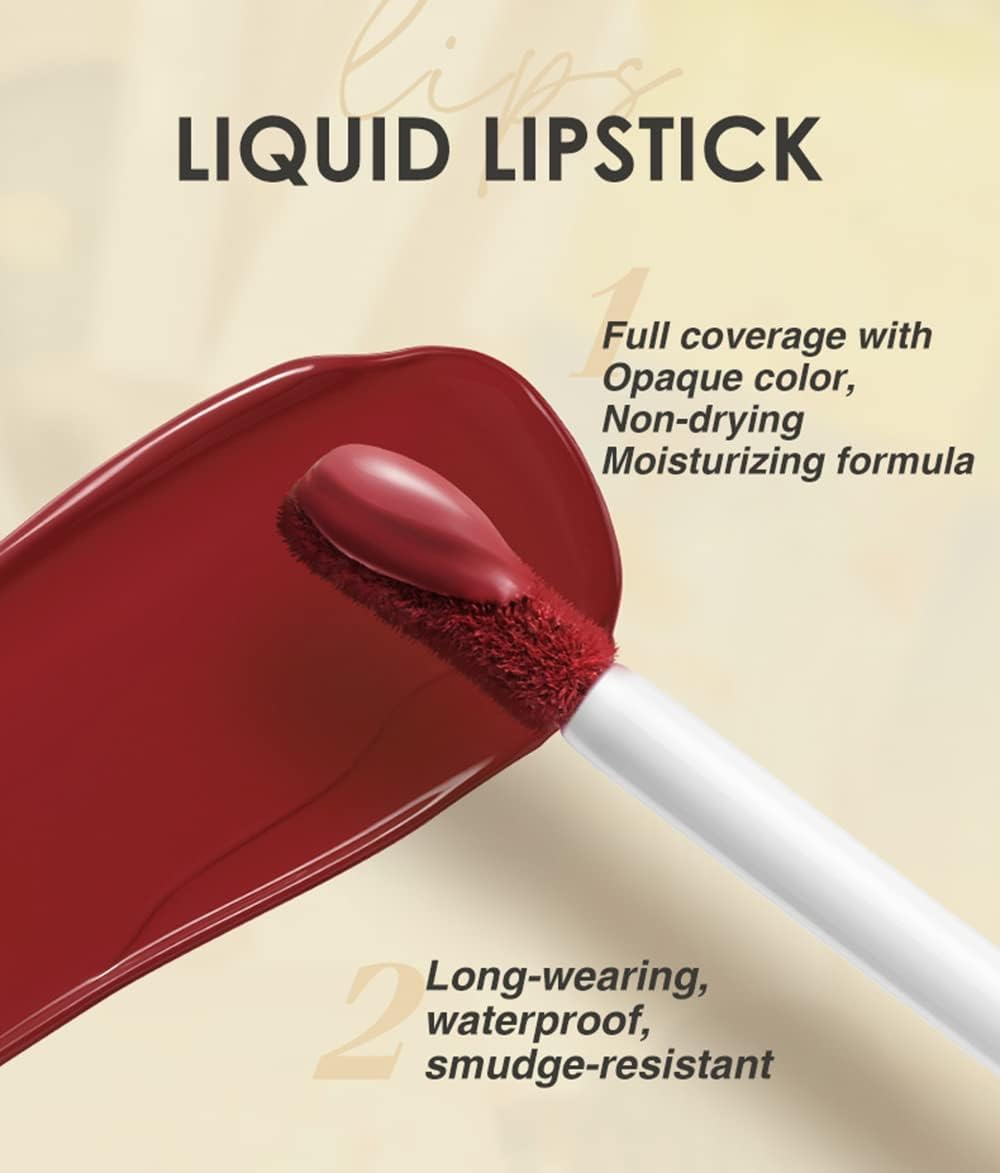 12 Pcs Liquid Lipstick Lipliner Set Nude Lipliner Matte Lipstick.
