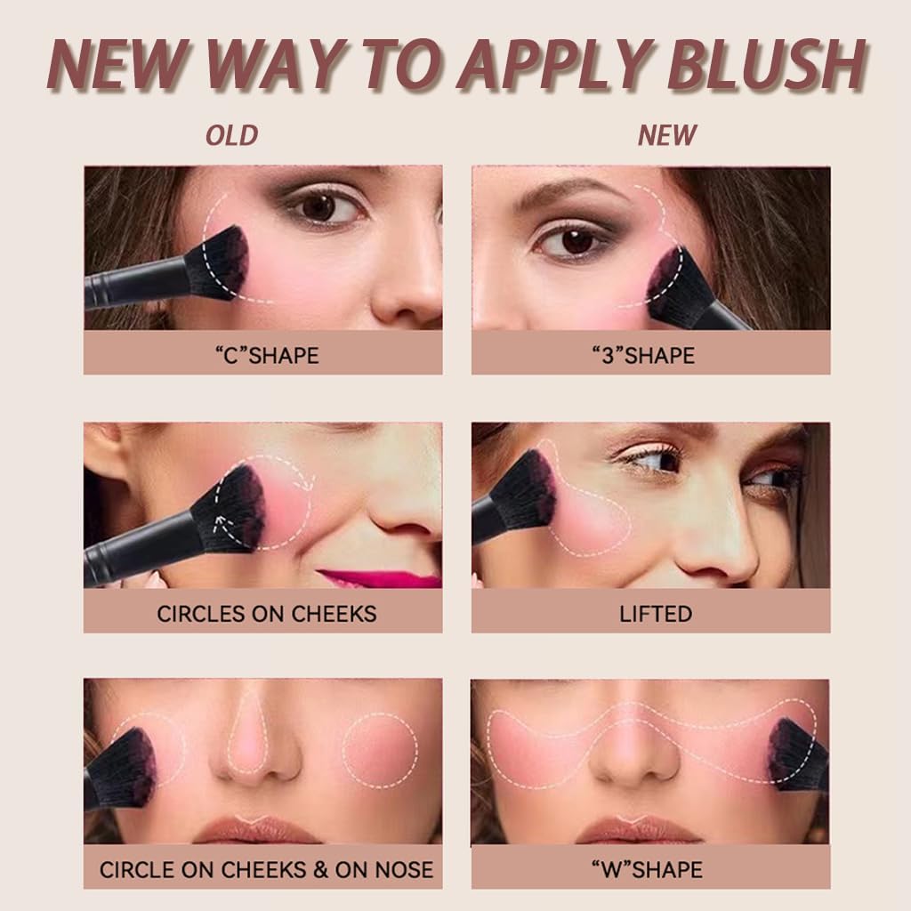 Liquid Blush Soft Cream Face Blush, Liquid Blusher for Long-lasting Matte Finish.