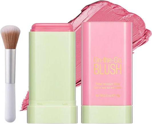 3 in 1 Blushers Blush Stick for Cheeks, Moisturing Cream Bronzer Blusher.