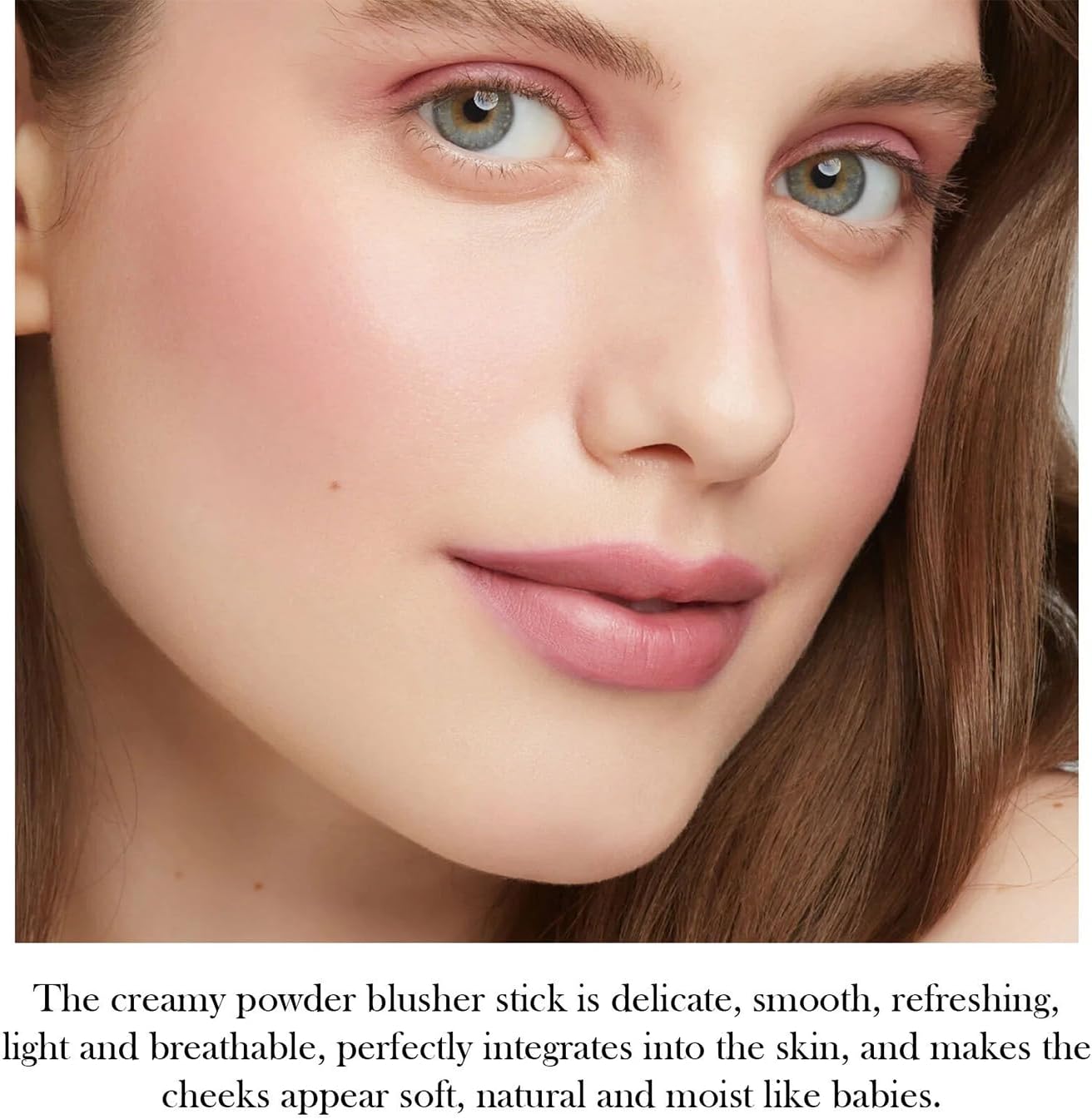 3 in 1 Blushers Blush Stick for Cheeks, Moisturing Cream Bronzer Blusher.