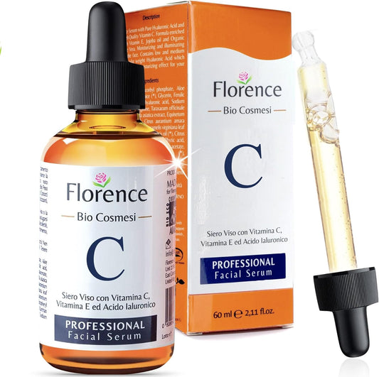 Big 2.11oz. Organic Vitamin C Serum for Face with Hyaluronic Acid & Niacinamide.