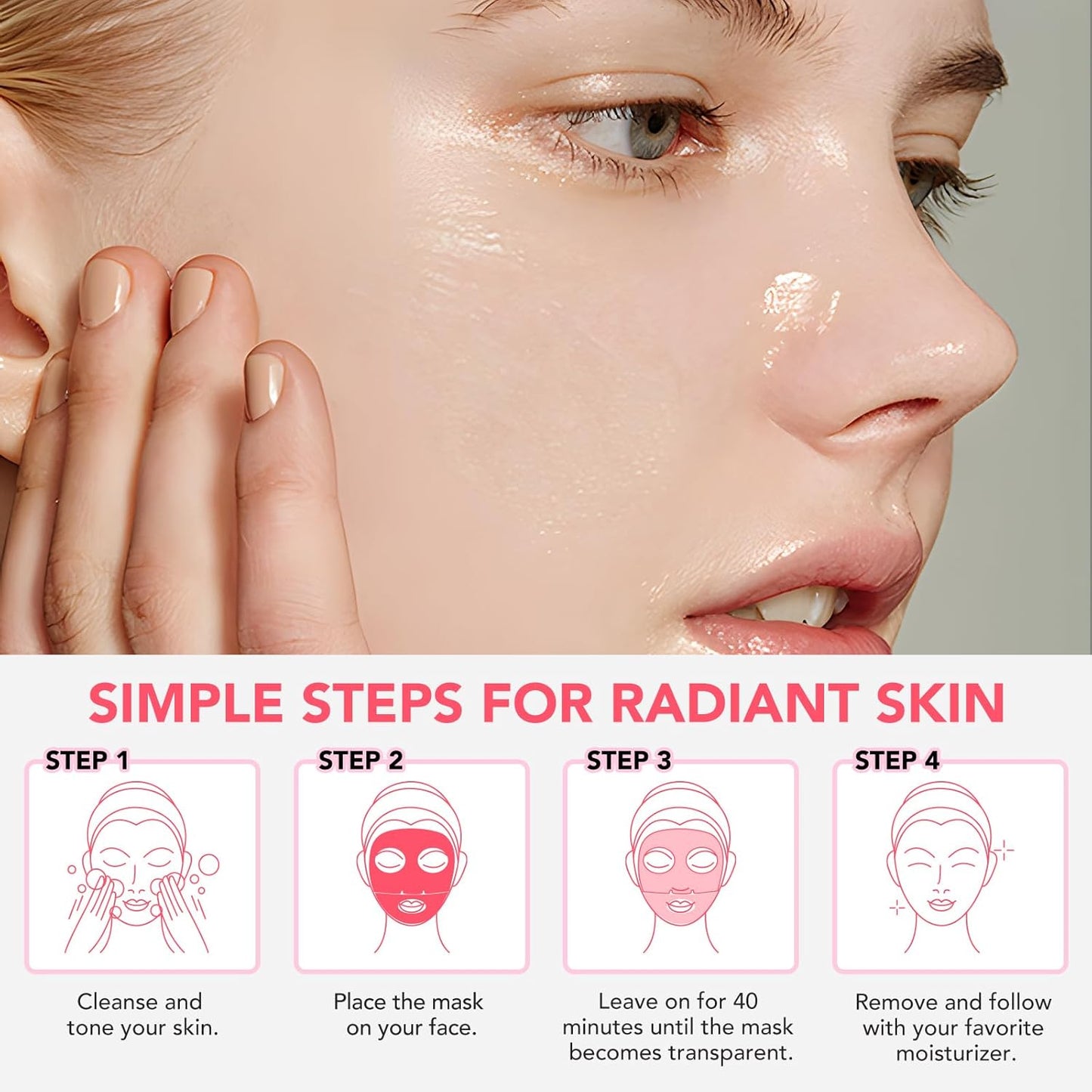 Bio Collagen Face Mask - 4 Pack Deep Collagen Overnight Face Mask Anti Wrinkle Lifting for Skin Care.