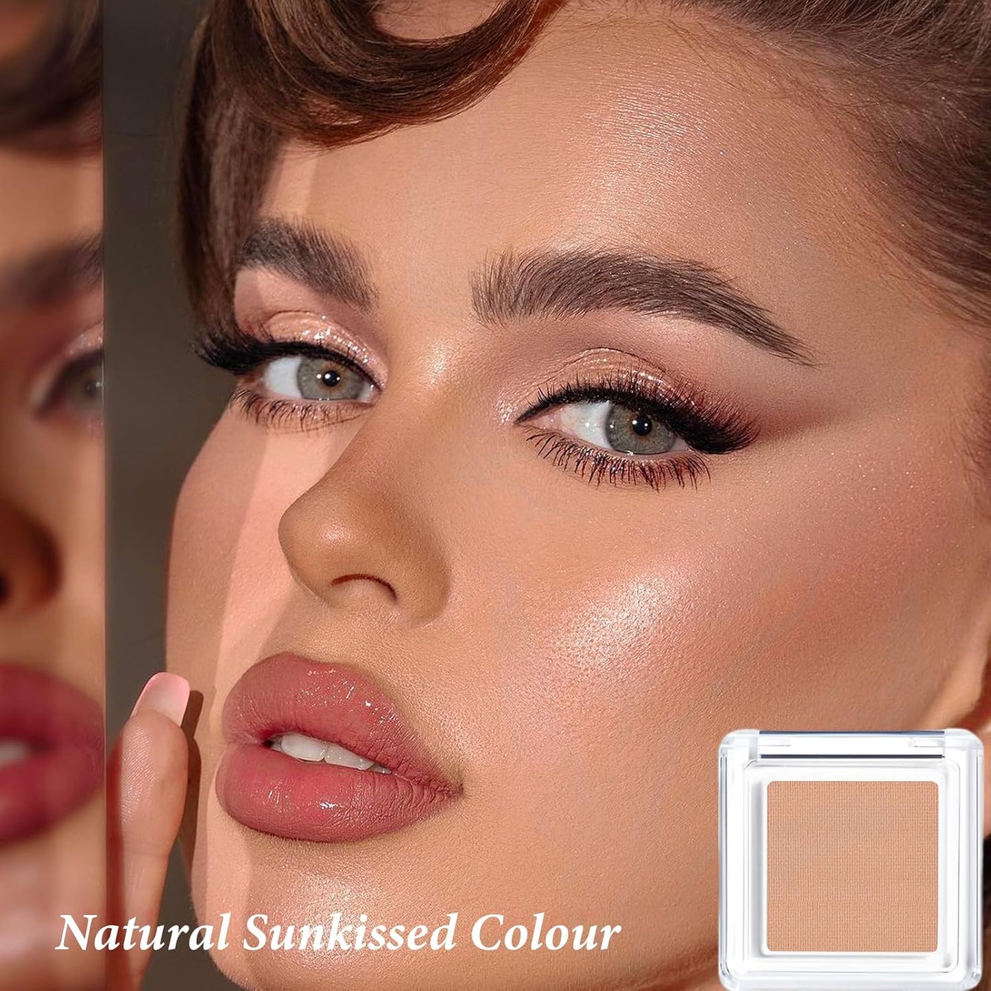 Blushers for Cheeks Make up Blusher, Matte Bronzer Powder Blushes with Brush.