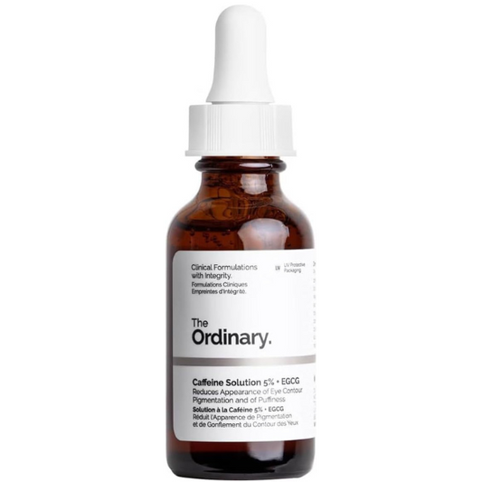 The Ordinary Caffeine Solution 5% + EGCG, Depuffing Eye Serum for Dark Circles and Tired Eyes, 30ml