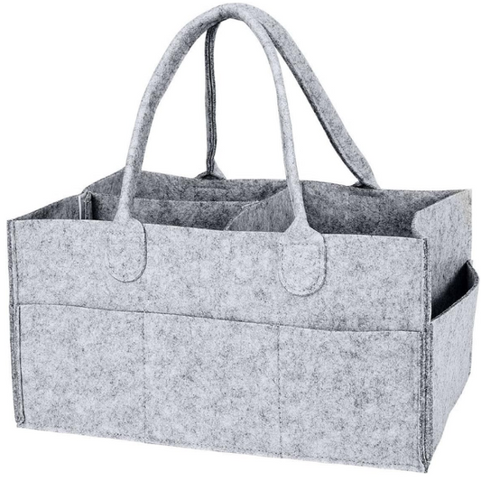 Nappy Caddy Foldable Baby Diaper Caddy Organiser, Portable Nursery Storage Basket Bin with Changeable Compartments
